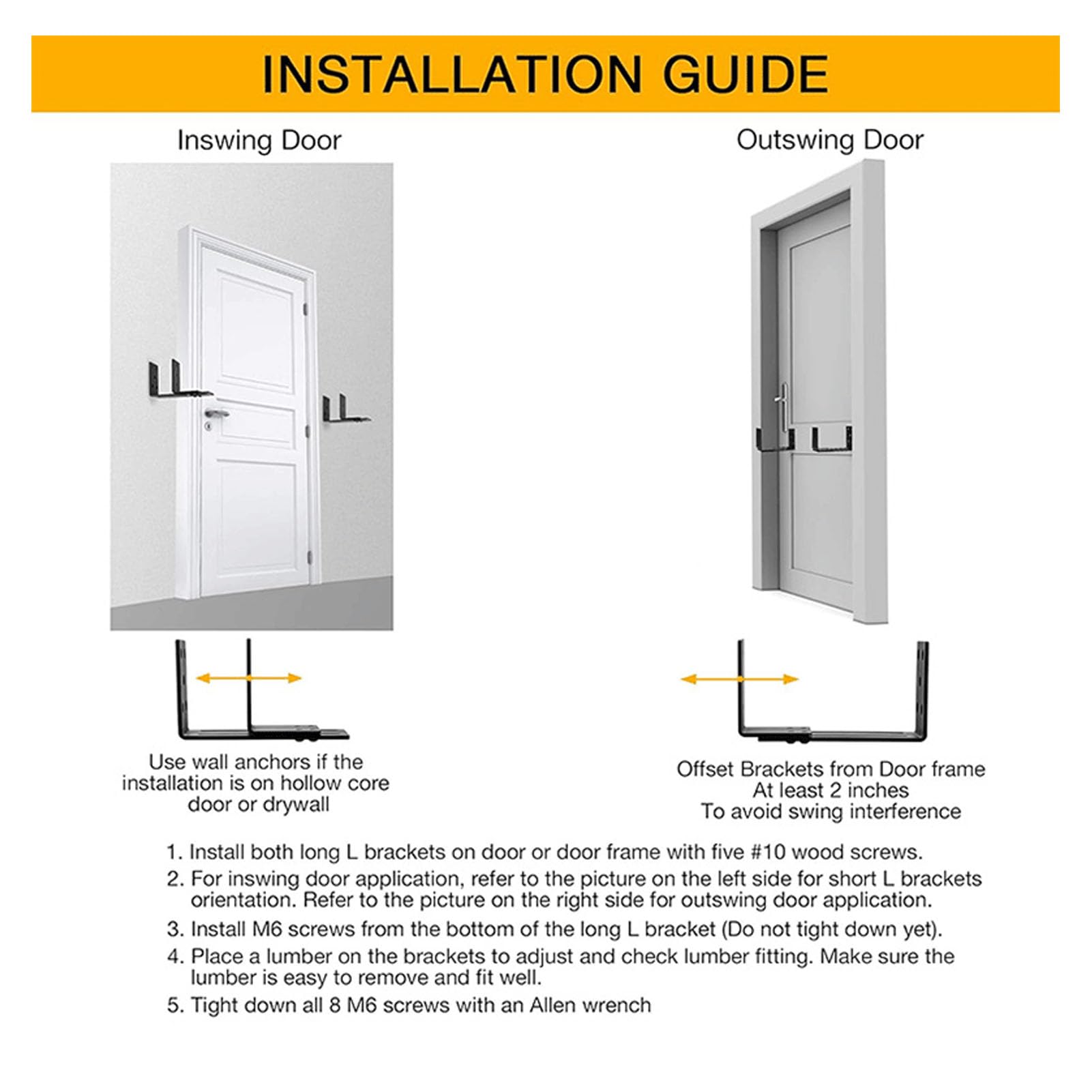 Adjustable Door Barricade Brackets - Image 4