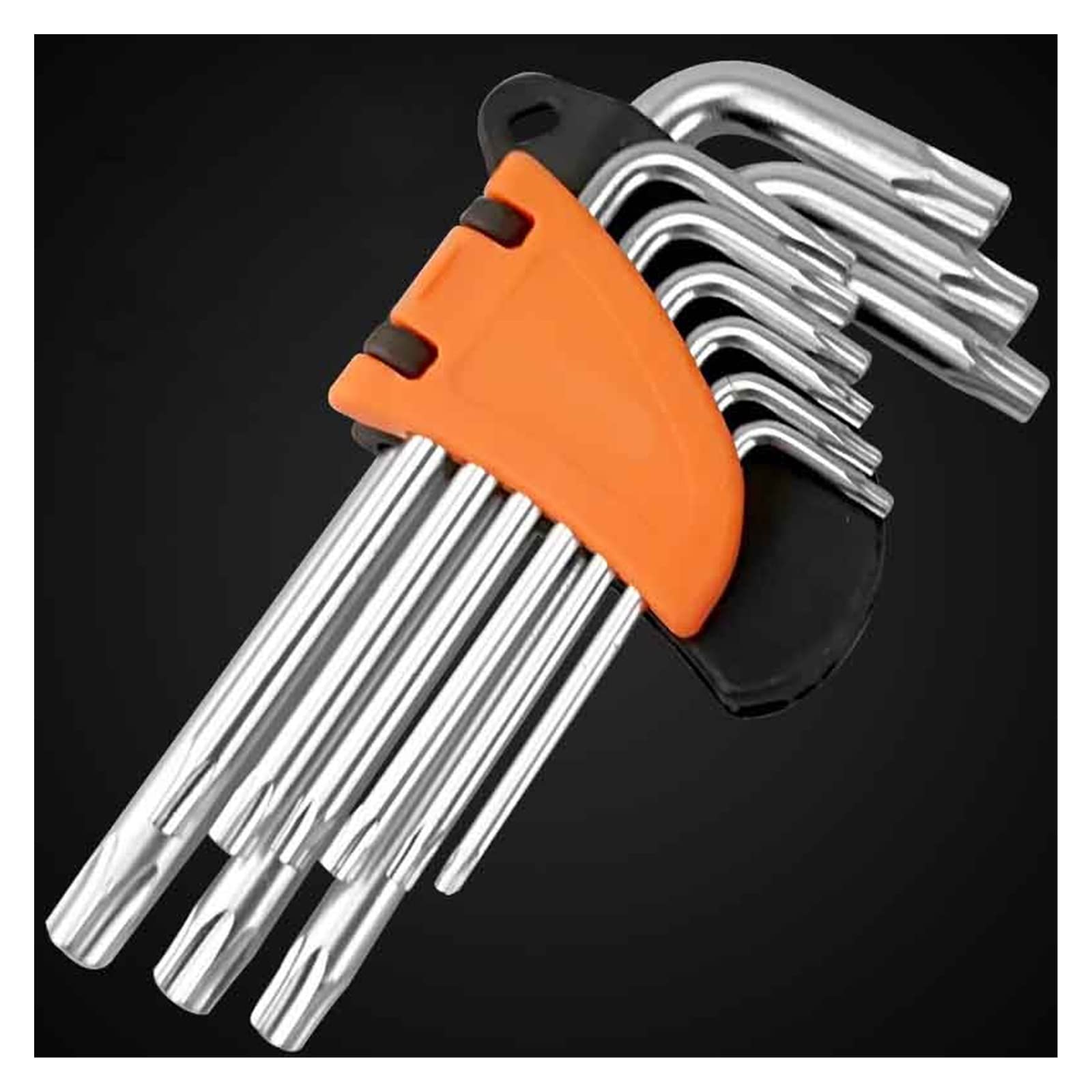 9pcs L Forme Clé Hexagonale Torx T6-T27 Ensemble Cle Allen Torx - Clé Étoile Universelle pour Vélo, Voiture, Appareils Ménagers - Kit D'outils À Main pour Réparation T6 T7 T8 T9 T10