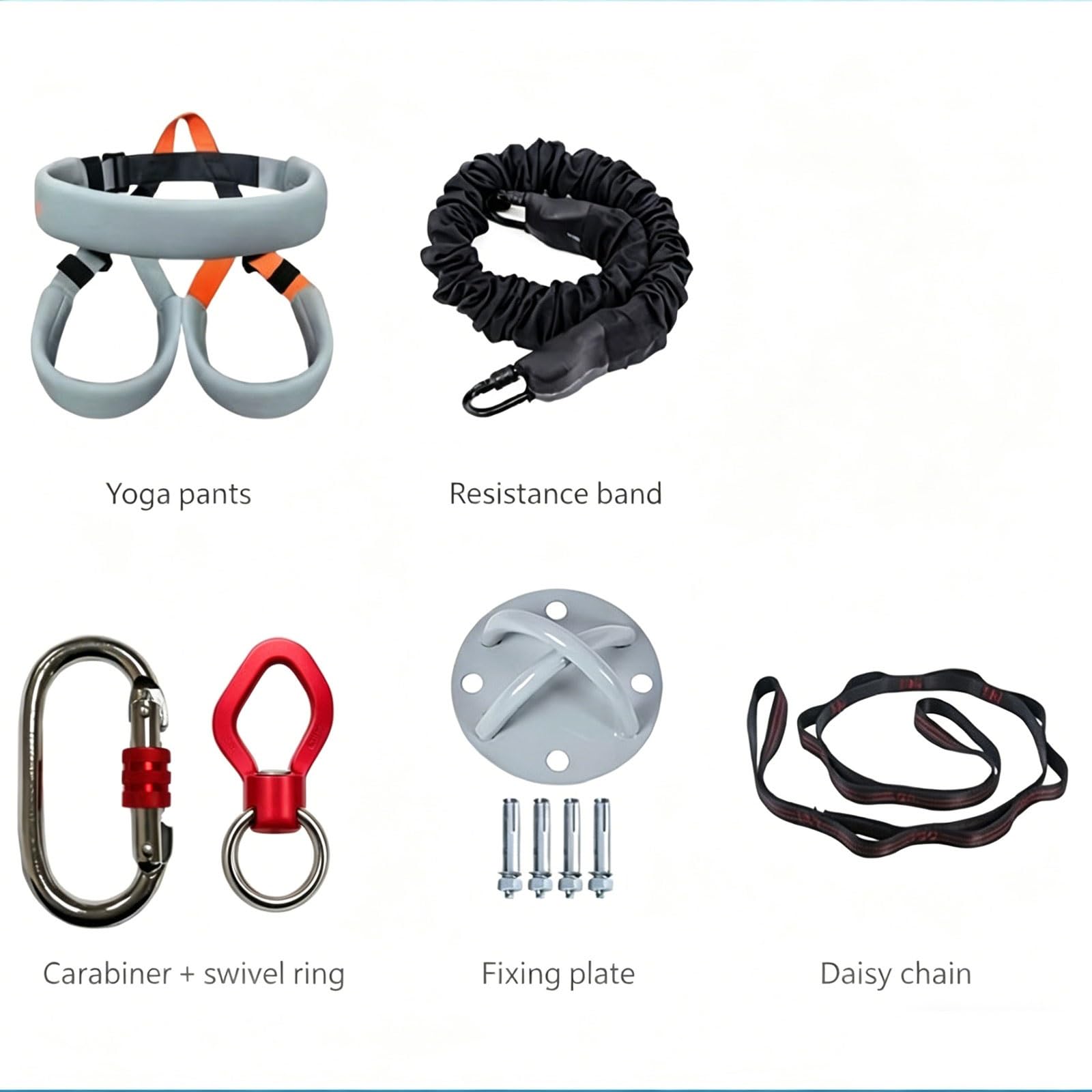 Set di Attrezzature Professionali for Il Fitness con Bungee, Cavo di Resistenza Elasticizzato Singolo, Fasce di Resistenza Singole for Danza Elastica, Fasce for Allenamento Fitness antigravità