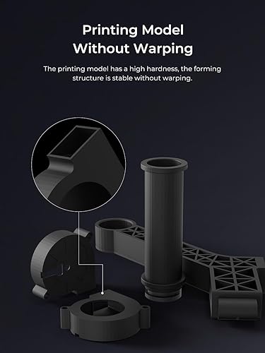 Miniatura 5 de Creality Filamento de fibra de carbono de 0.069 in, filamento de impresora 3D, carrete de 2.2 libras, dureza mejorada sin deformación, precisión