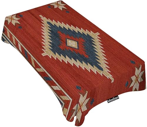 Moslion Mantel rectangular decorativo con diseño de cheurón P3 de nativos americanos del suroeste para comedor, barbacoa, picnic, mesa auxiliar, 52
