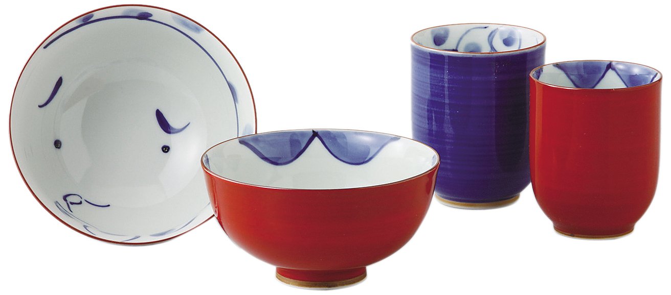 Amazon｜西海陶器 波佐見焼 飯碗・湯呑ペアセット (化粧箱入