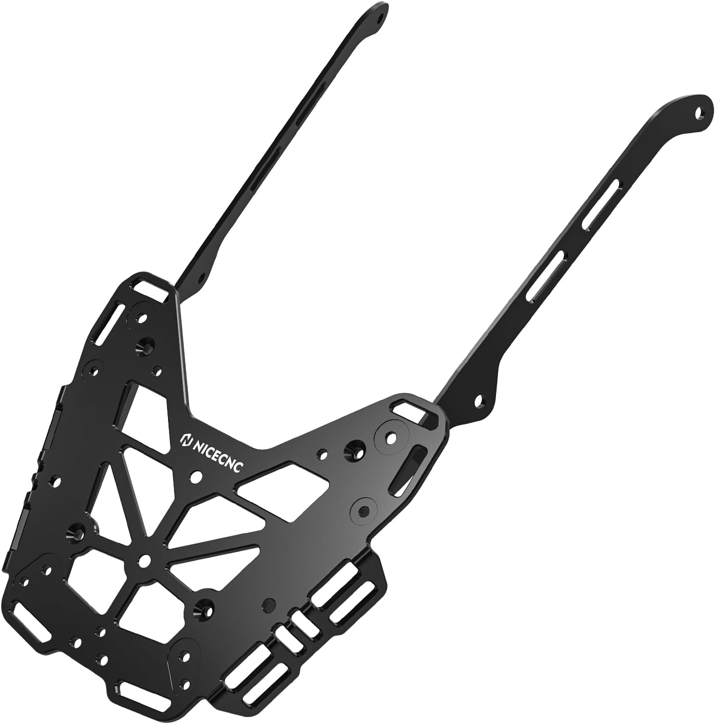 NICECNC Black Motorcycle Rear Luggage Rack Luggage Cargo Rack Compatible with Yamaha Tenere 700/XTZ700 2019-2024, Tenere 700 Rally Edition 2020-2024, 6061 Aluminum, Q235 Steel, Tenere 700 Accessories