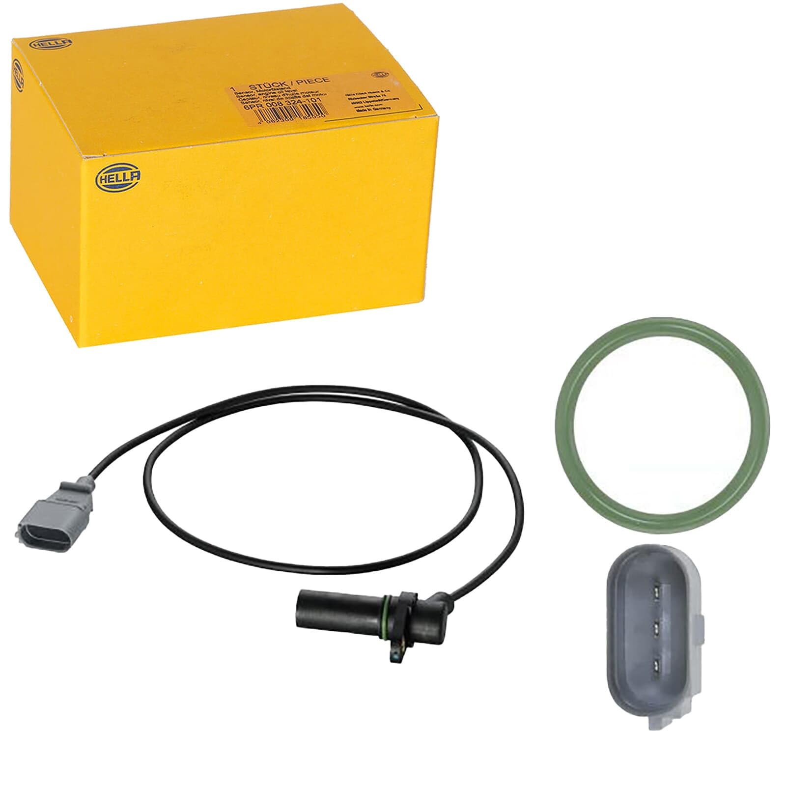 HELLA 6Pu 009 167-261 Capteur D'Angle, Vilebrequin - 3Pôle - Câble: 1000Mm | Compatible avec: AUDI A4 B5, A4 B5 Avant, A4 B6, A4 B6 Avant, A4 B7, A4 B7 Avant, A4 B7 Cabriolet, A6 C5, A6 C5 Avant