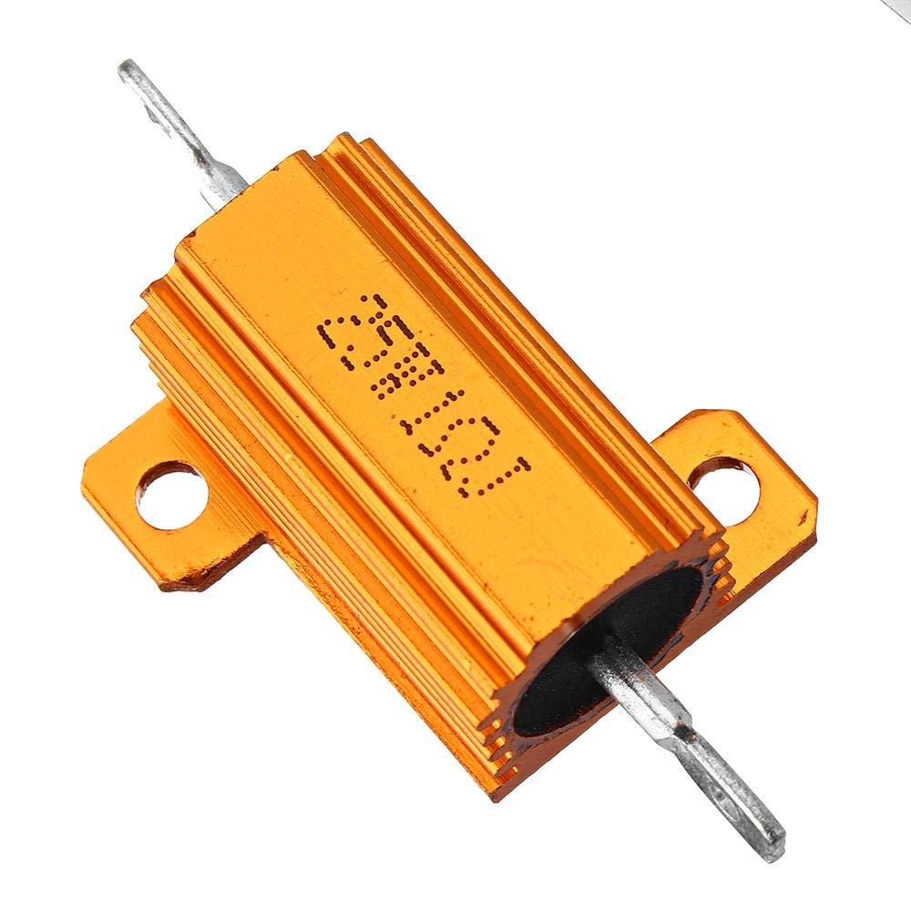 Résistance RX24 25W 1R boîtier aluminium doré pour vos montages électroniques DIY