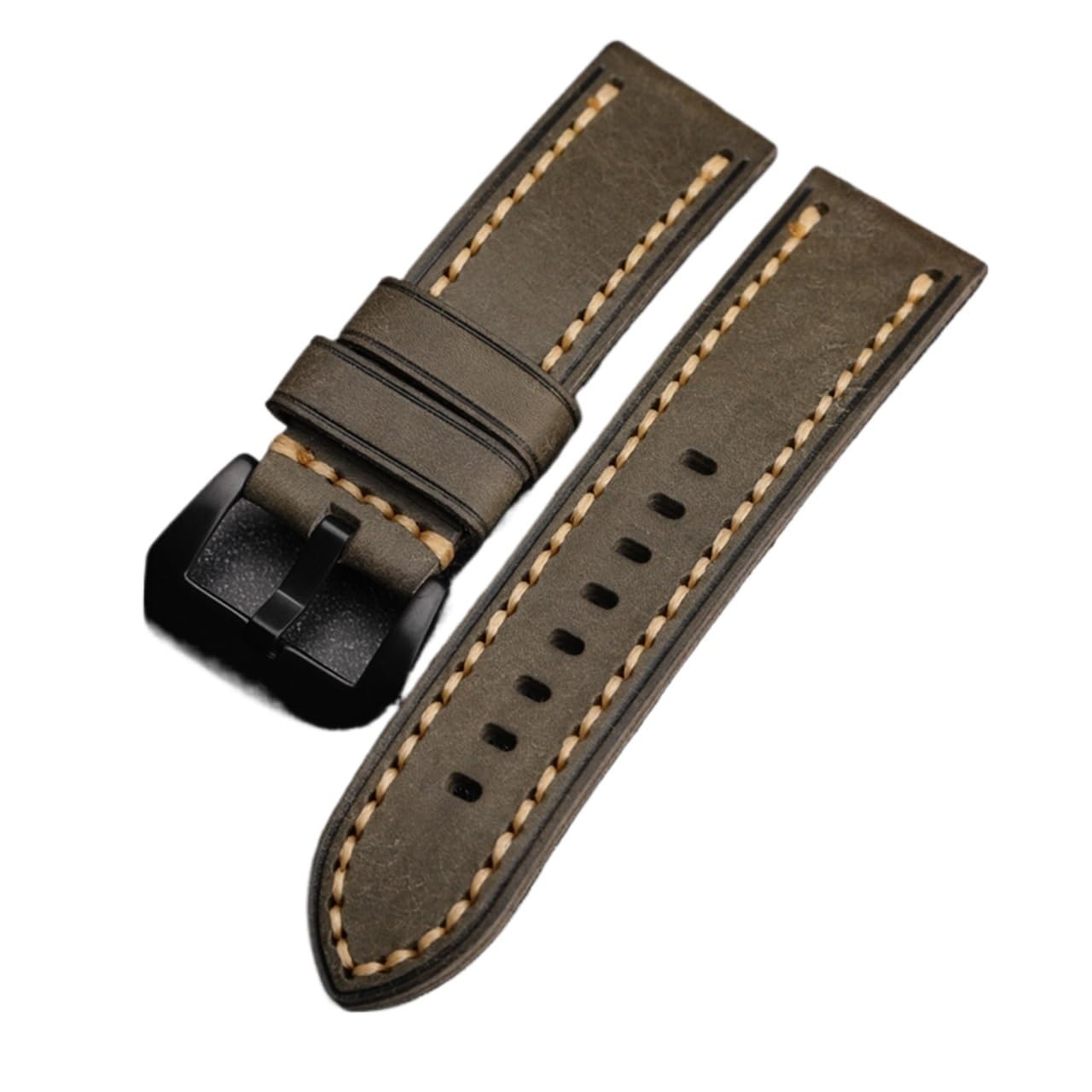 SiChouwz Bracelet De Montre En Cuir De Vache, Première Couche, Fait À La Main, 20, 22, 24MM
