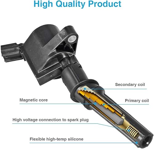 Miniatura 4 de Vplus Bobina de encendido DG508 y bujía SP479 AGSF22WM compatible con Ford 4.6L 5.4L V8 Crown Victoria Expedition F150 F250 Mustang Lincoln Mercury