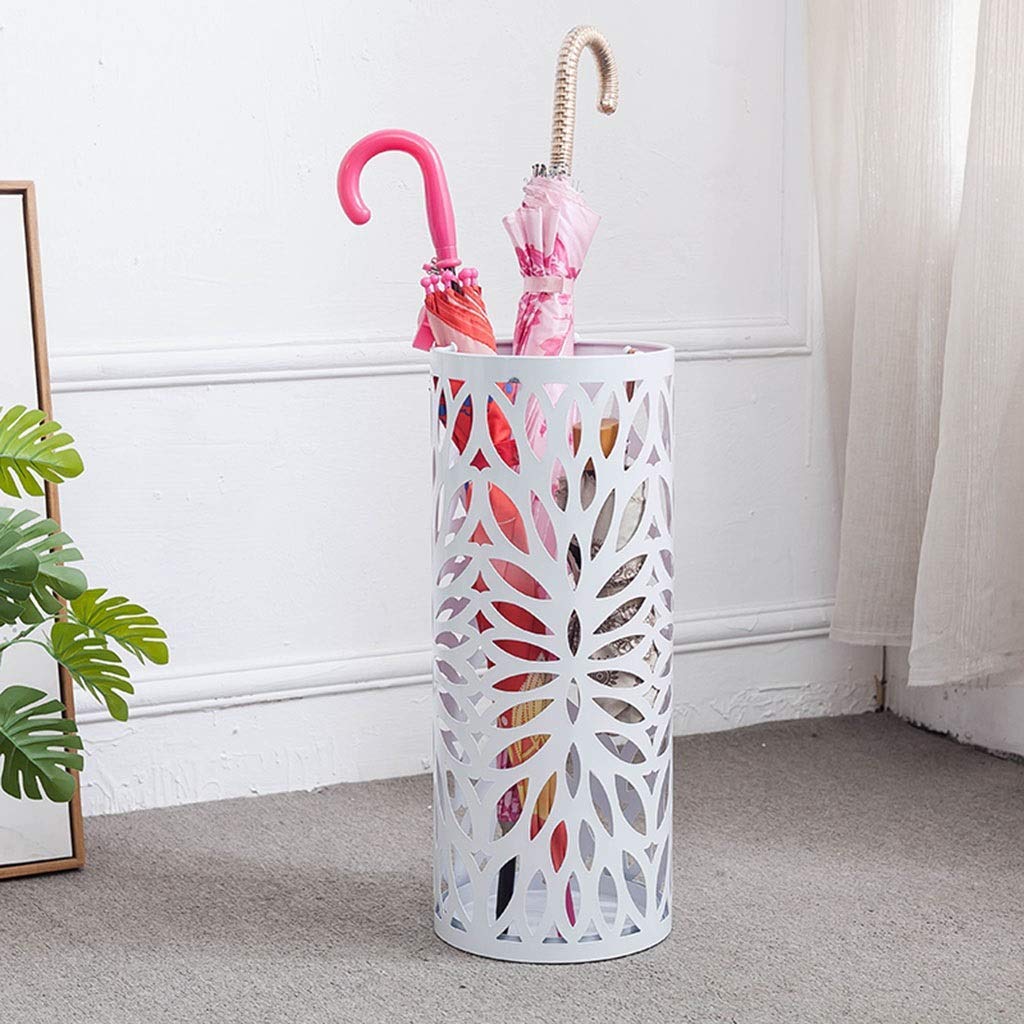 Base de parapluie d'entrée au design blanc épuré pour garder vos sols secs les jours de pluie