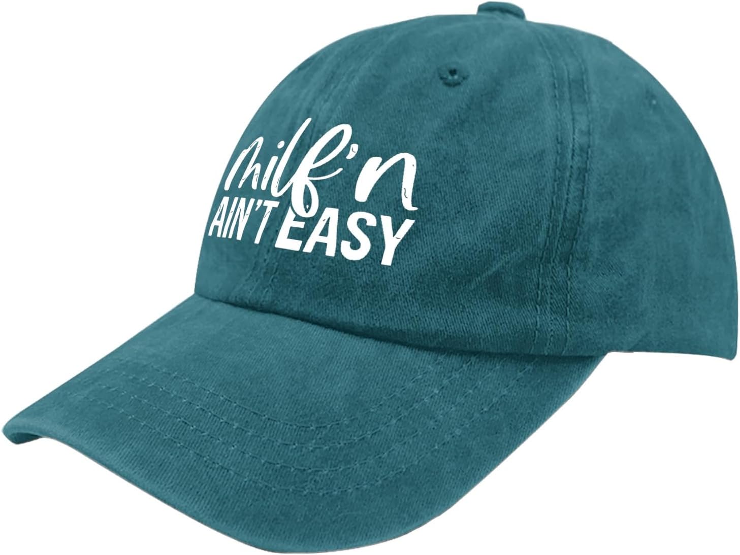 Milf'n Ain't Easy Trucker Hat Fish Hat Pigment Black Gifts for Grandpa Cycling Hats - Image 2