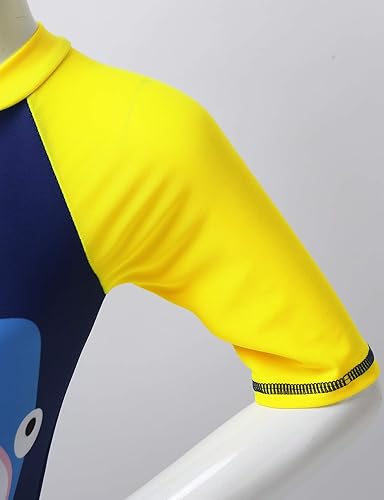 Miniatura 6 de Traje de baño corto de manga corta para niños y niñas, con cremallera y protección solar UV, traje de baño de una pieza