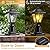 DARIISI Solar Post Light Fixtures 2 Pack, Motion Sensor Solar Lamp Post Lights with Pier Mount Base, Outdoor Waterproof Post Lantern, Black Outdoor Solar Lights for Yard Garden Pathway