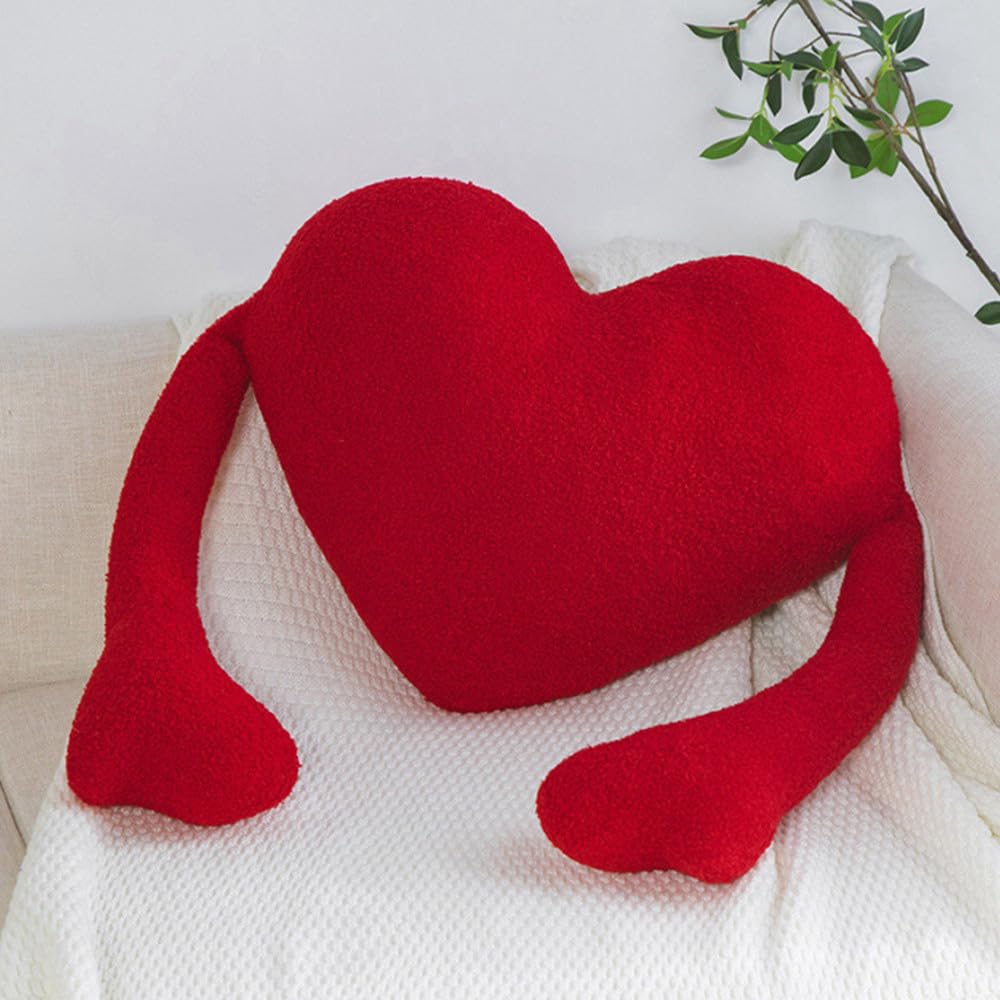 Amazon.com: Gujuja Heart Shape Decor Pillows Plush Heart