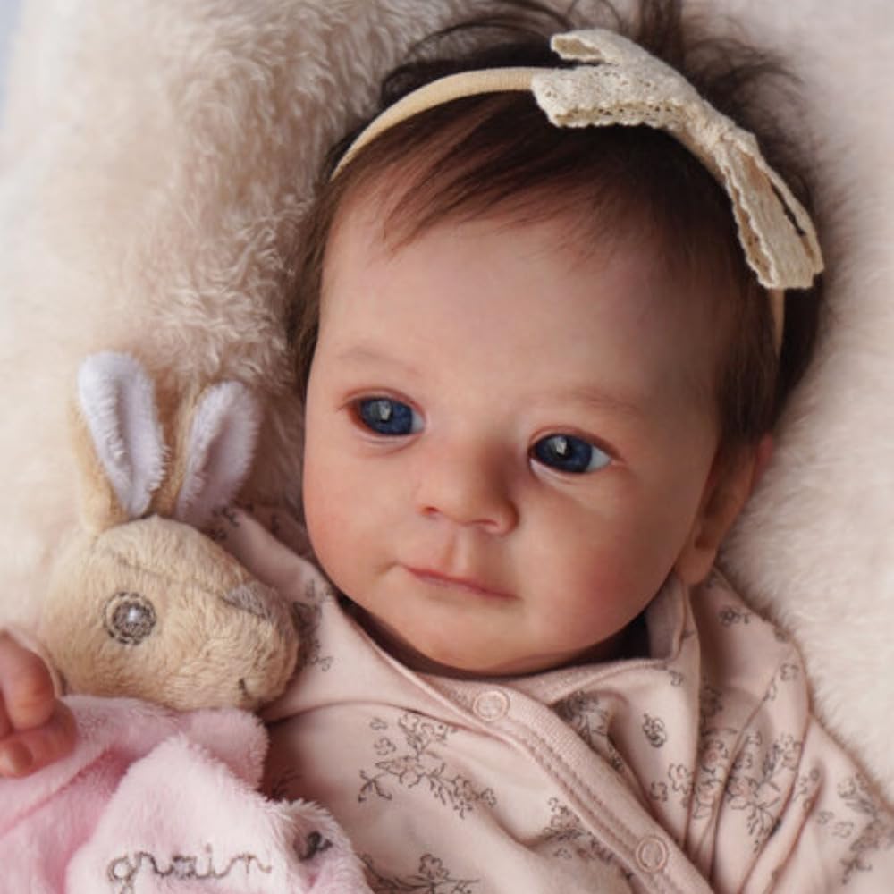 Reborn Baby Dolls, 18inch Cute Soft Vinyl Realistic-Newborn Baby Dolls With Cotton Body, Poseable Real Life Lifelike Baby Dolls.