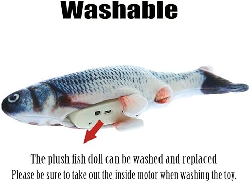 QIAONIUNIU Electric Moving Fish Interactive Plush Toys