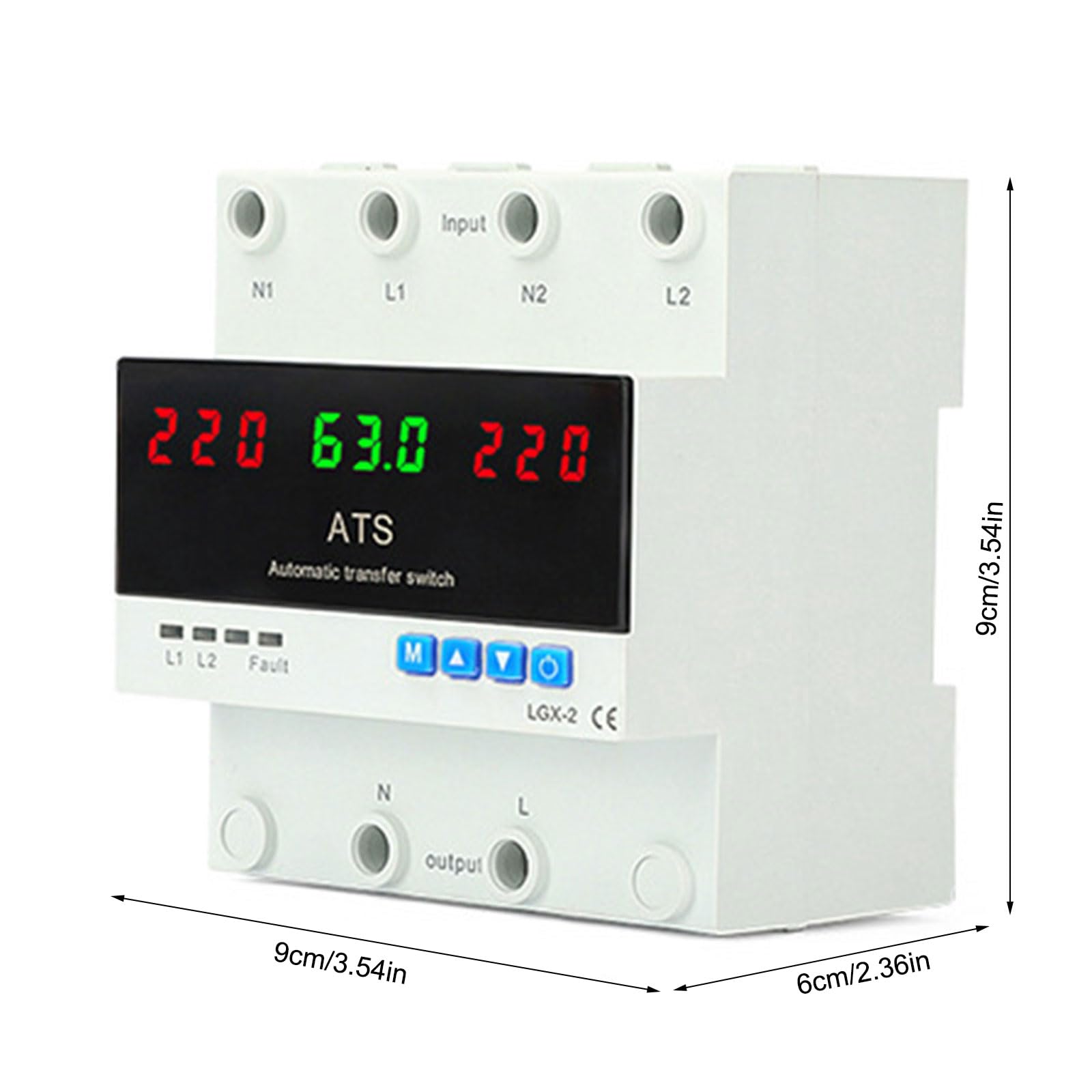 Source, interruttore di sicurezza elettrico 63, 220 V, con parametri regolabili e meccanismo di sicurezza da sovraccarico, per interruttore bifase, sopra sotto interruttore elettrico per ufficio