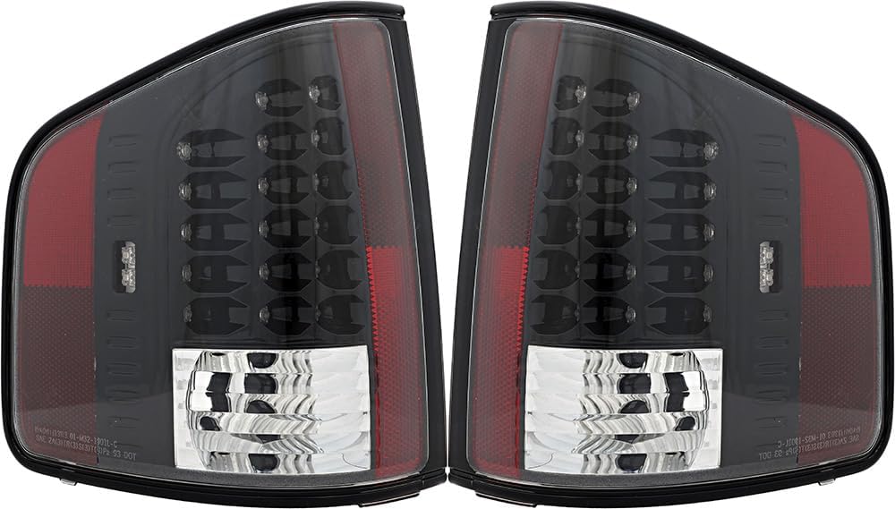 JP Auto Outer Tail Light Compatible With Chevrolet Chevy S10 1994 1995 1996 1997 1998 1999 2000 2001 2002 Driver Left And Passenger Right Side Pair Set Taillamp