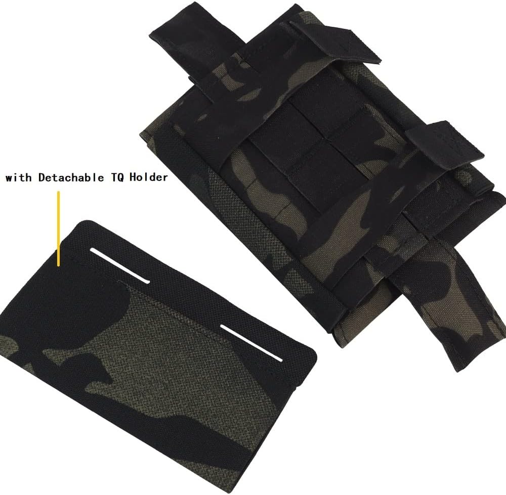 Tactical Micro Compact MED Pouch, Belt Trauma Kit Pack MOLLE Rapid Deployment First Aid Bag with Tourniquet Holder