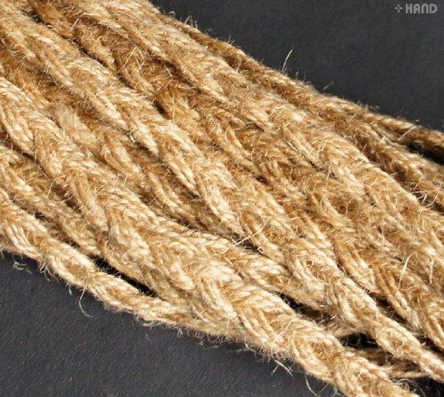 HAND ® BRT31 Rough Flax Brown Braid Rope Cord Trim - 10mm Wide Appx 10 Meters