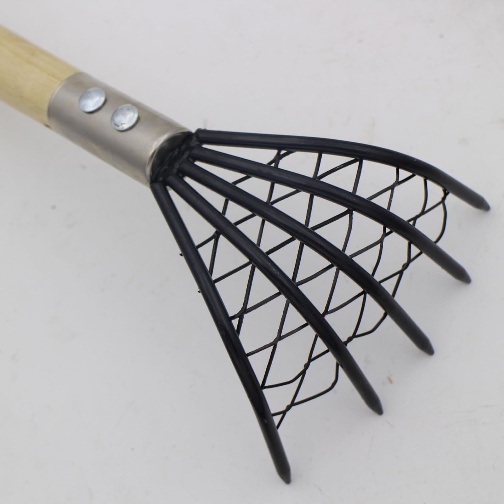 Rastrello da , 5 Denti Artigli per Vongole in Acciaio, Attrezzo Manuale Con Impugnatura Ergonomica Antiscivolo Per Diserbo E Giardinaggio Esterno