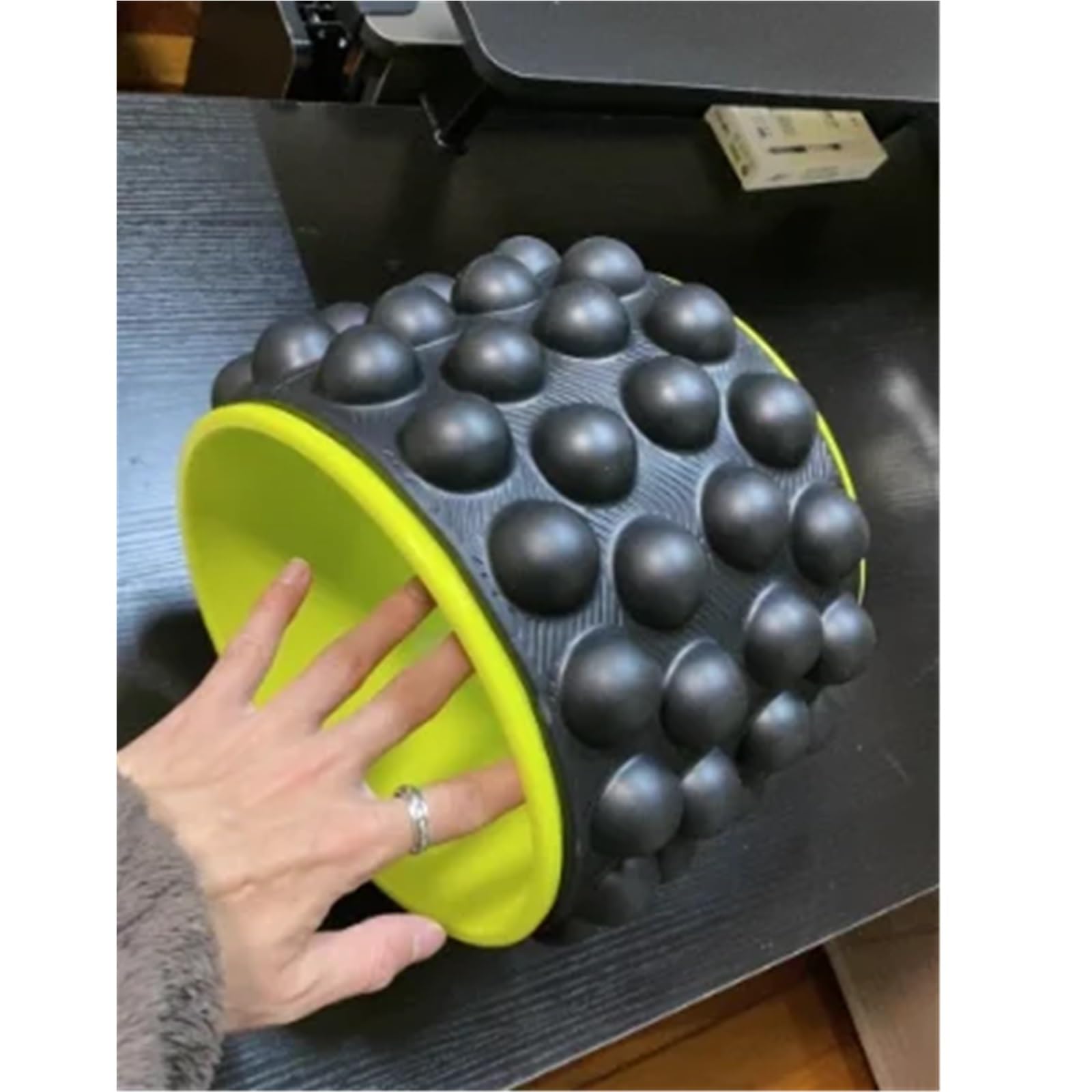 Ruota Circolare per Yoga 1 Ruota for Yoga Fitness con Punti massaggianti, Rullo Circolare for Stretching Schiena, Pilates, Addome, Attrezzatura for Esercizi
