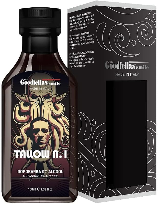 The Goodfellas' smile Tallow No.1 Splash pós-barba sem álcool, fabricação italiana, 100 mL