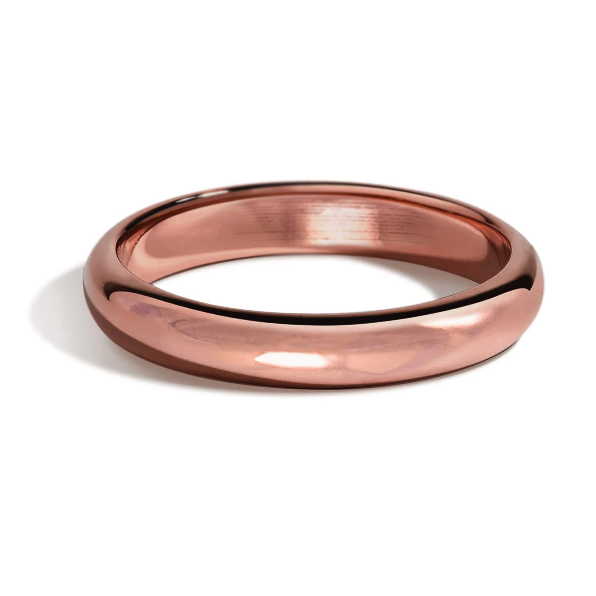 Pure Uncoated 3mm Copper Ring for Men & Women – Raw Authentic Solid Copper Band – Crafted in USA – Lab-Tested & Wellness Jewelry, Sizes 4-12