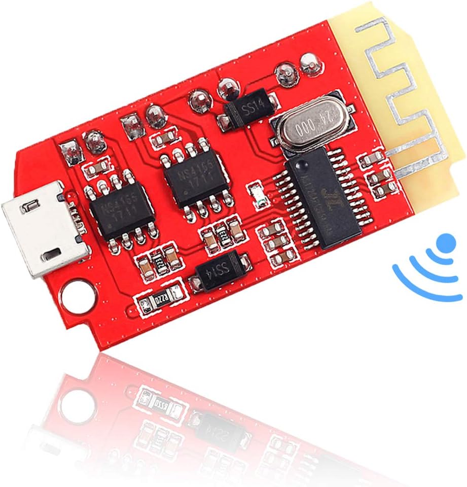 Icstation Bluetooth 4.2 Stereo Audio Receiver Board Amplifier 2x5W Mini Amp Module 3.7-5V for Portable Wireless Speaker DIY