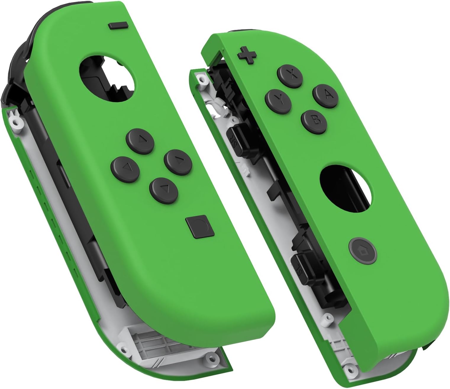 eXtremeRate Soft Touch Grip Green Joy con Handheld Controller Housing with Full Set Buttons, DIY Replacement Shell Case for Nintendo Switch Joycon & Switch OLED Joy con – Console Shell NOT Included