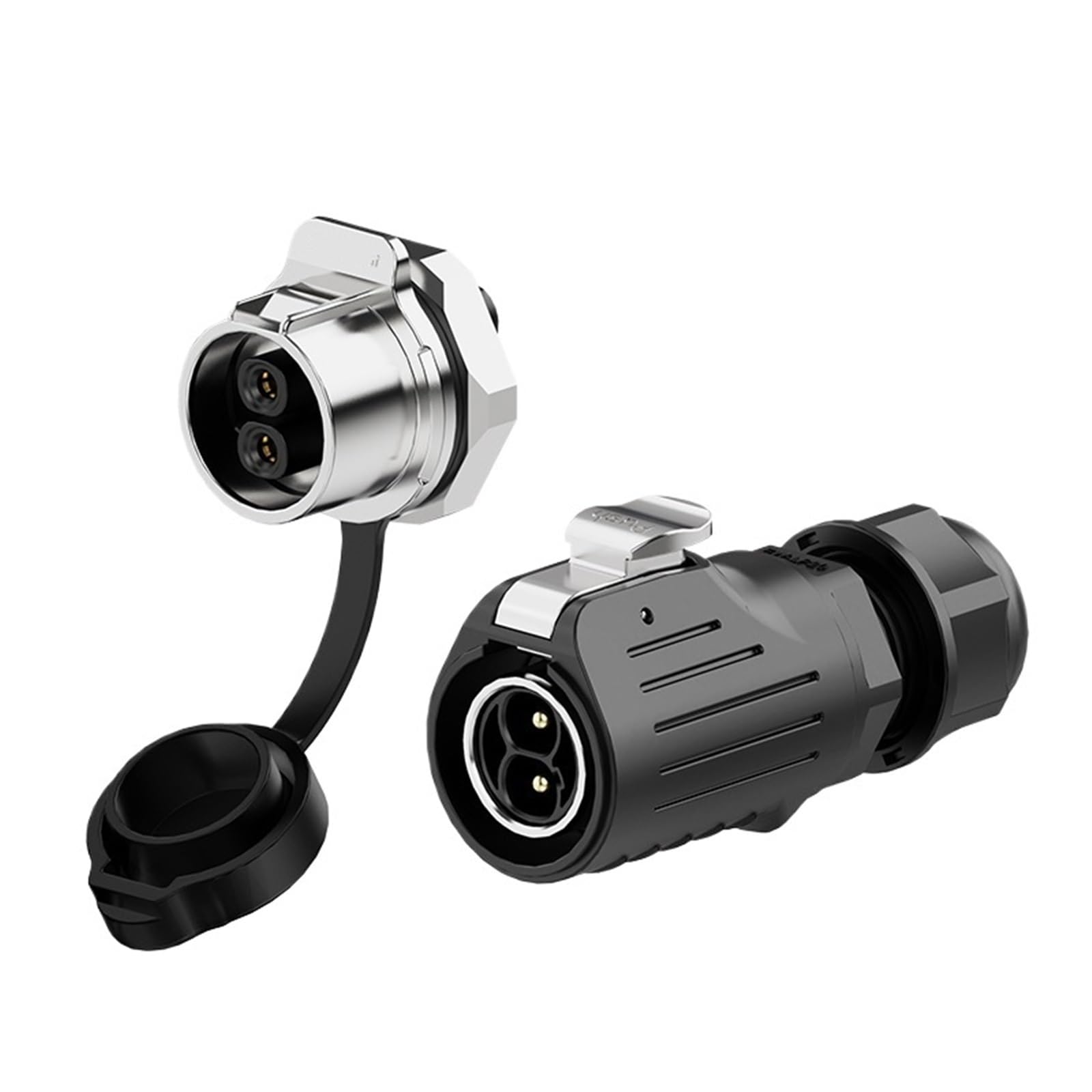 Conector impermeable M22 de 2 pines 30A con montaje sin soldar