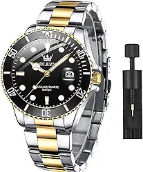 Relógio Masculino Luxo Negócios, à Prova D'água, Mostrador de Data, Quartzo Pulseira em Aço Inoxidável