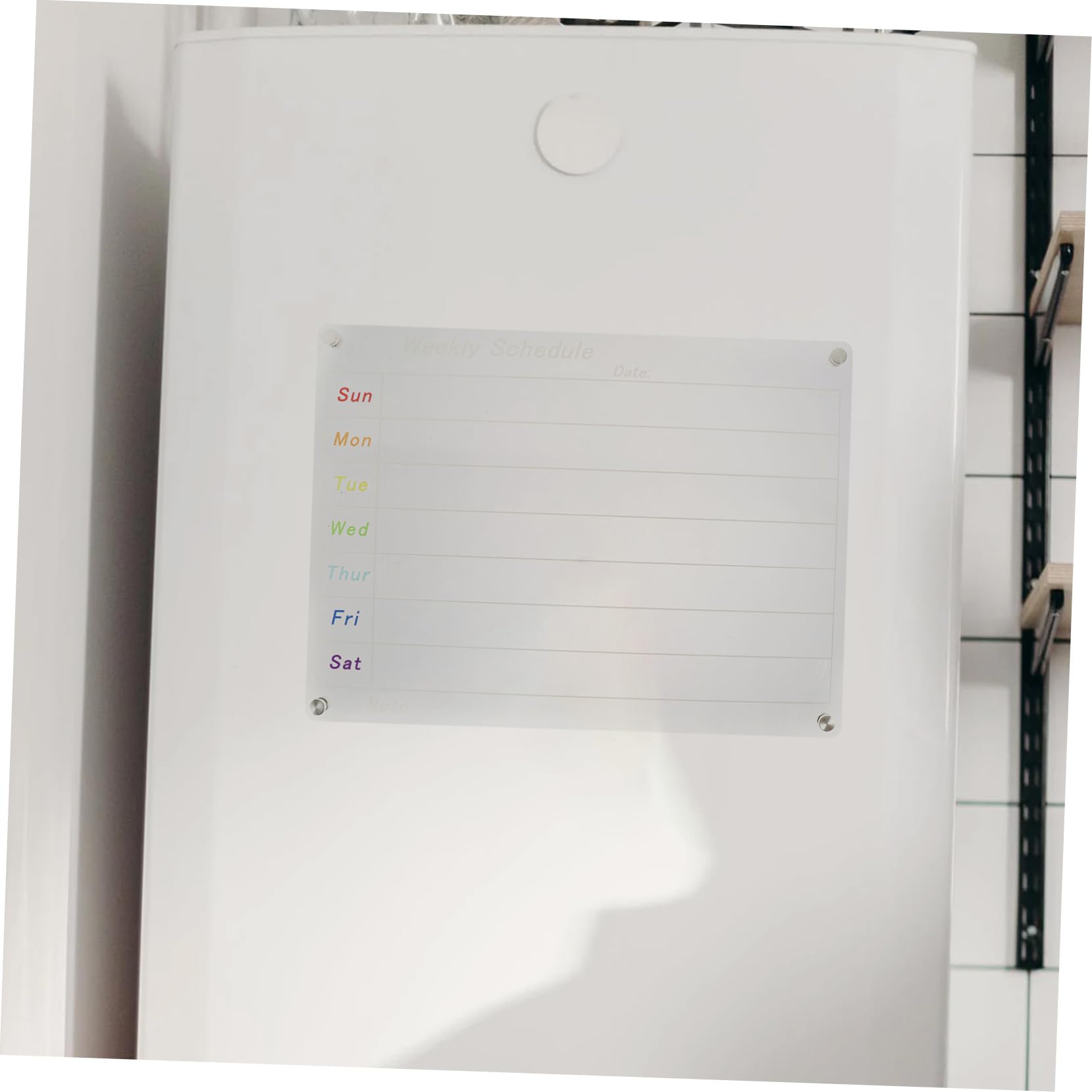 Calendario Junta De Planificación Semanal Transparente Pizarra De Borrado Seco Acrílica Para Pared Tablero Magnético Para Listas De Oficina