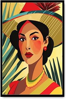 YX Tide Printed Canvas Painting Wall Art Spanish Woman Poster Art Print Living Room and Bedroom Decoration 8x12inch