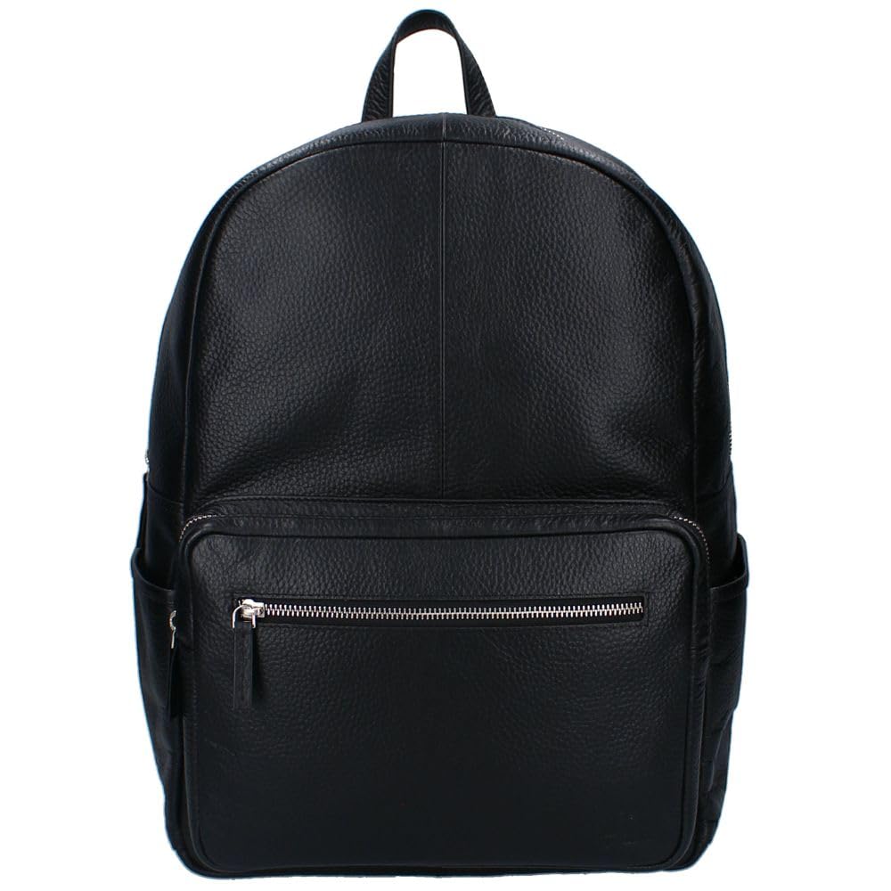 Vadobag Schwarzer Baby Wickel-Rucksack | Echt Leder | mit Wickelunterlage