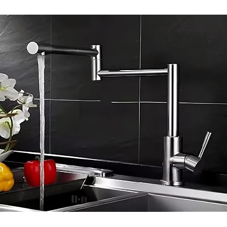 Wall-mounted Kitchen Faucet 360 Rotatable With Functions Kitchen Sink Mixer Tap Cold Water Single Cooling Wall Mounted Faucet On Brushed Surface Spri