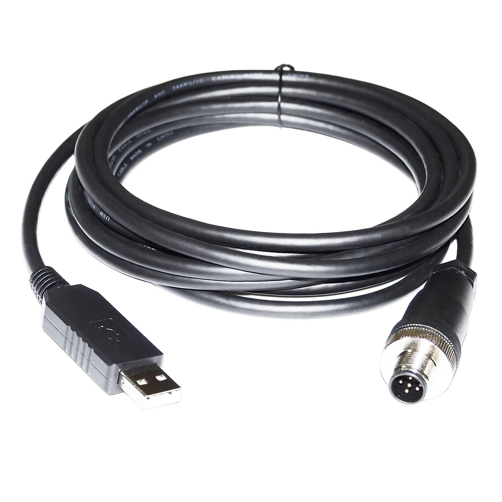 TMWWQO USB to M12 5PIN MALE RS232 CONVERTER SERIAL COMMUNICATION CONSOLE DEBUG CABLE(3 metres)