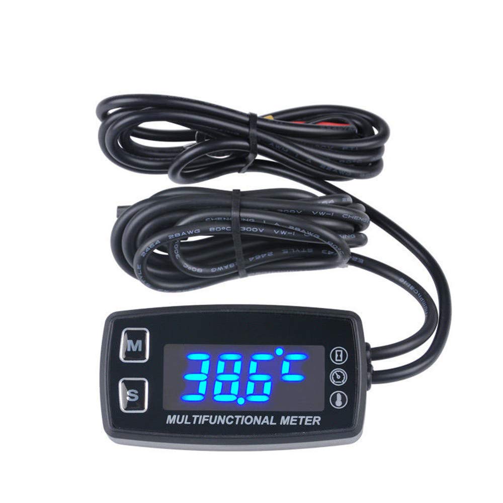 YONGYAO Contagiri Digitale LED per Moto Multifunzione con Schermo Impermeabile Termometro