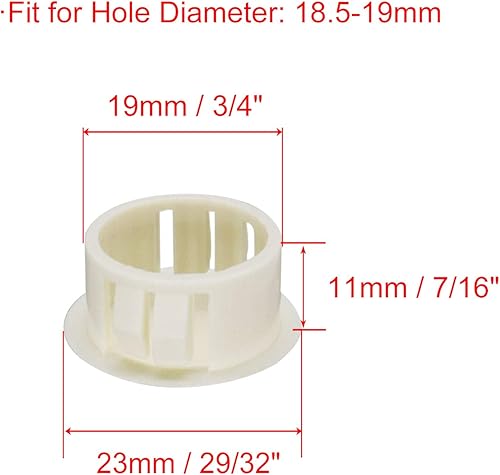 Miniatura 2 de VictorsHome Tapones de plástico para agujeros de 0.748in (34 pulgadas) para 0.728  0.748in de diámetro con agujero de bloqueo, tapa de cierre para