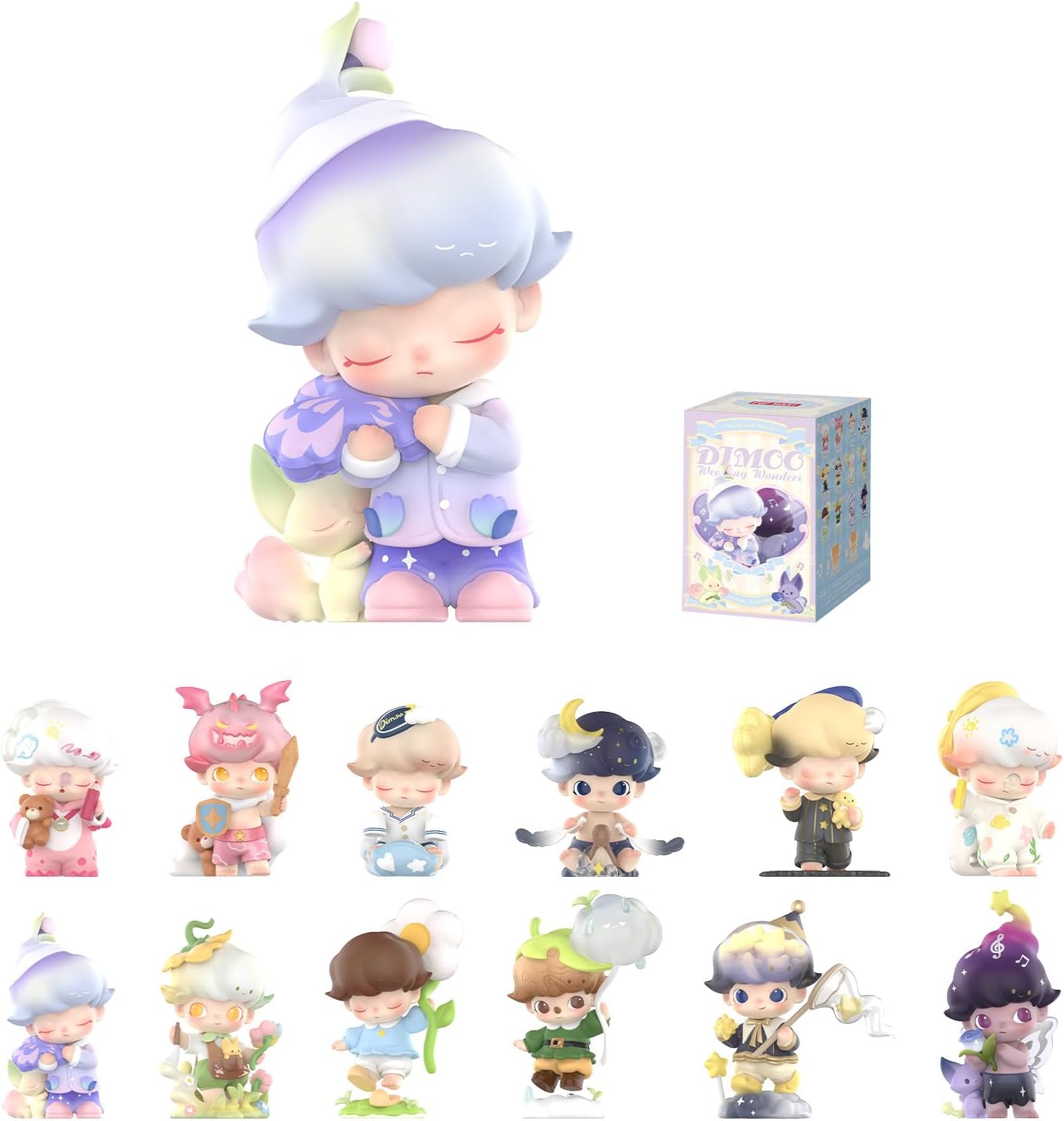 DIMOO Weaving Wonders Series Figures, DIMOO Blind Box Figures, Random Design Action Figures Collectible Toys Home Decorations, Holiday Birthday Gifts, Single Box