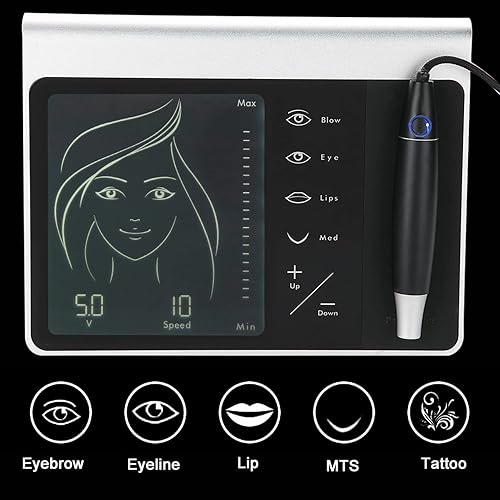 Miniatura 2 de Kit de máquina de tatuaje permanente, kit de máquina multifuncional para tatuaje, dispositivo de belleza de maquillaje permanente Microblading para