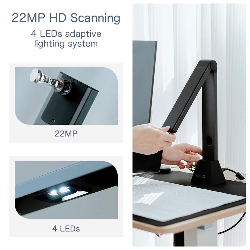 Intelligenter Tragbarer Dokumentenscanner A3 - USB Buchscanner Mit OCR Funktion
