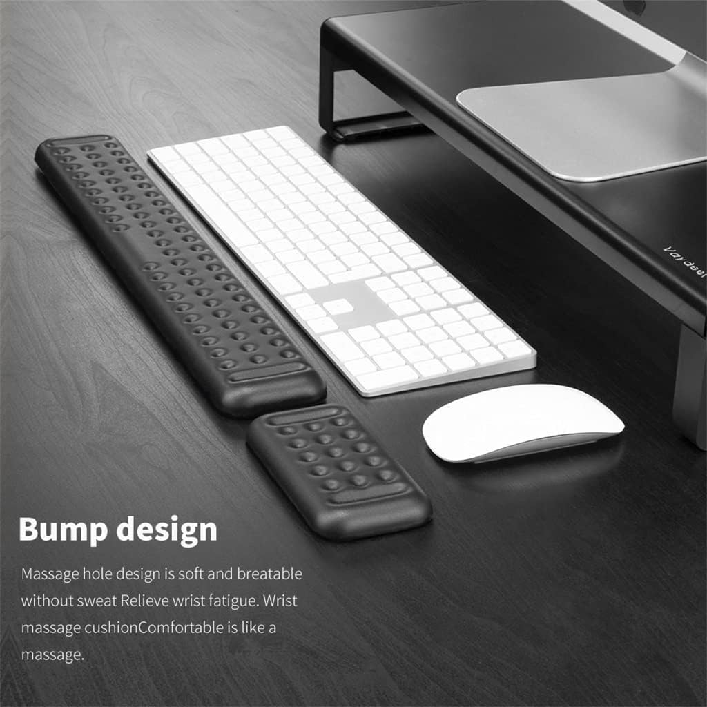 Keyboard Mouse Wrist Rest PU Ergonomic Memory Foam Hand Palm Rest Support for Computer Typing