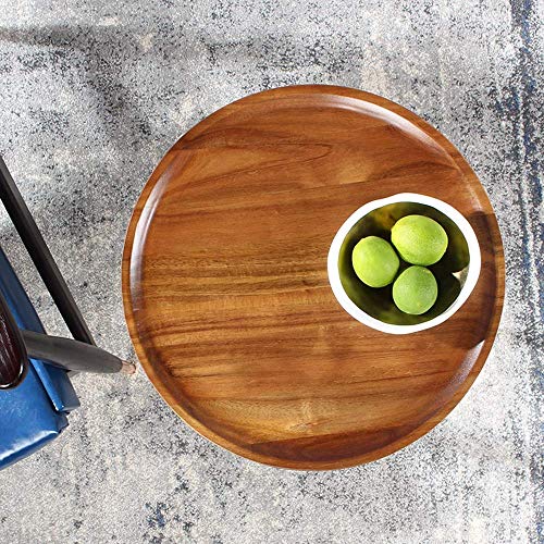 Table basse bois massif et marbre au design chic - 7