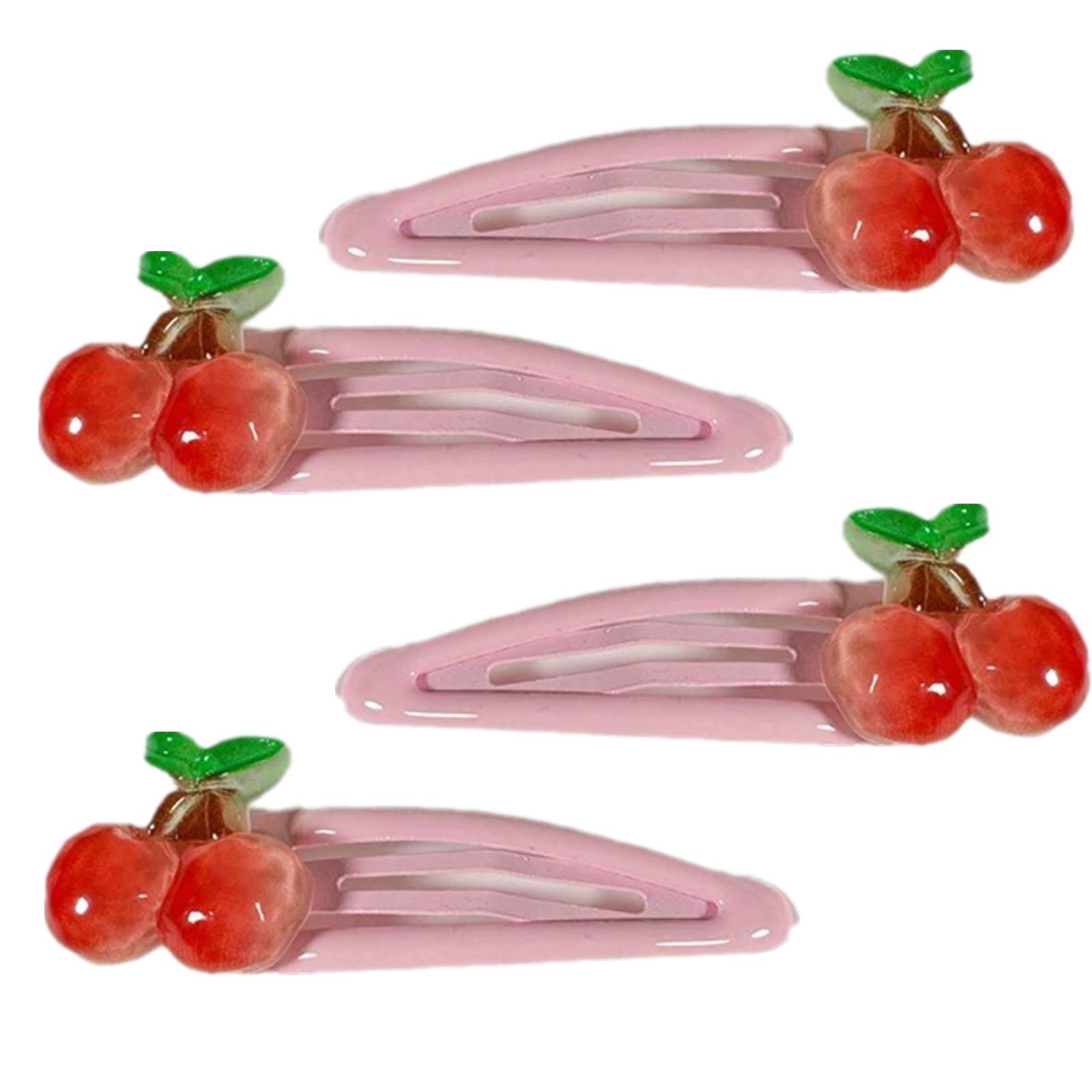 Photo 1 of 2 Pairs Cherry Hair Clip Cherry Claw Clips, Cute Small Acetate Fruit Clip Hair Accessories for Women Girl, Red