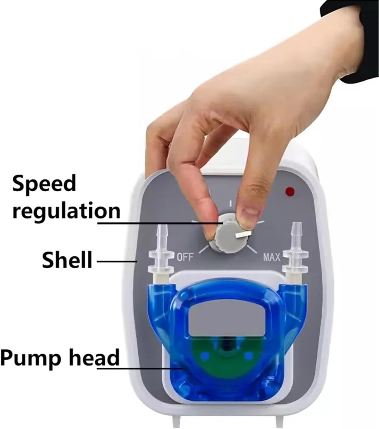 Sewage/Effluent Pumps 50-100ml/min KCP-D Peristaltic Pump 24V DC Motor Low Flow Dosing Pump 2mmX4mm with Adjustable Flow Rate Control for Lab(Us)