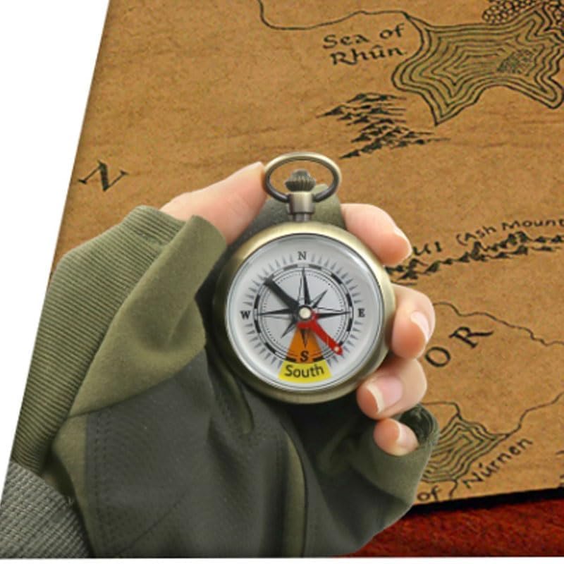 Retro Pocket Watch Compass Portable Flip Top Outdoor image 2