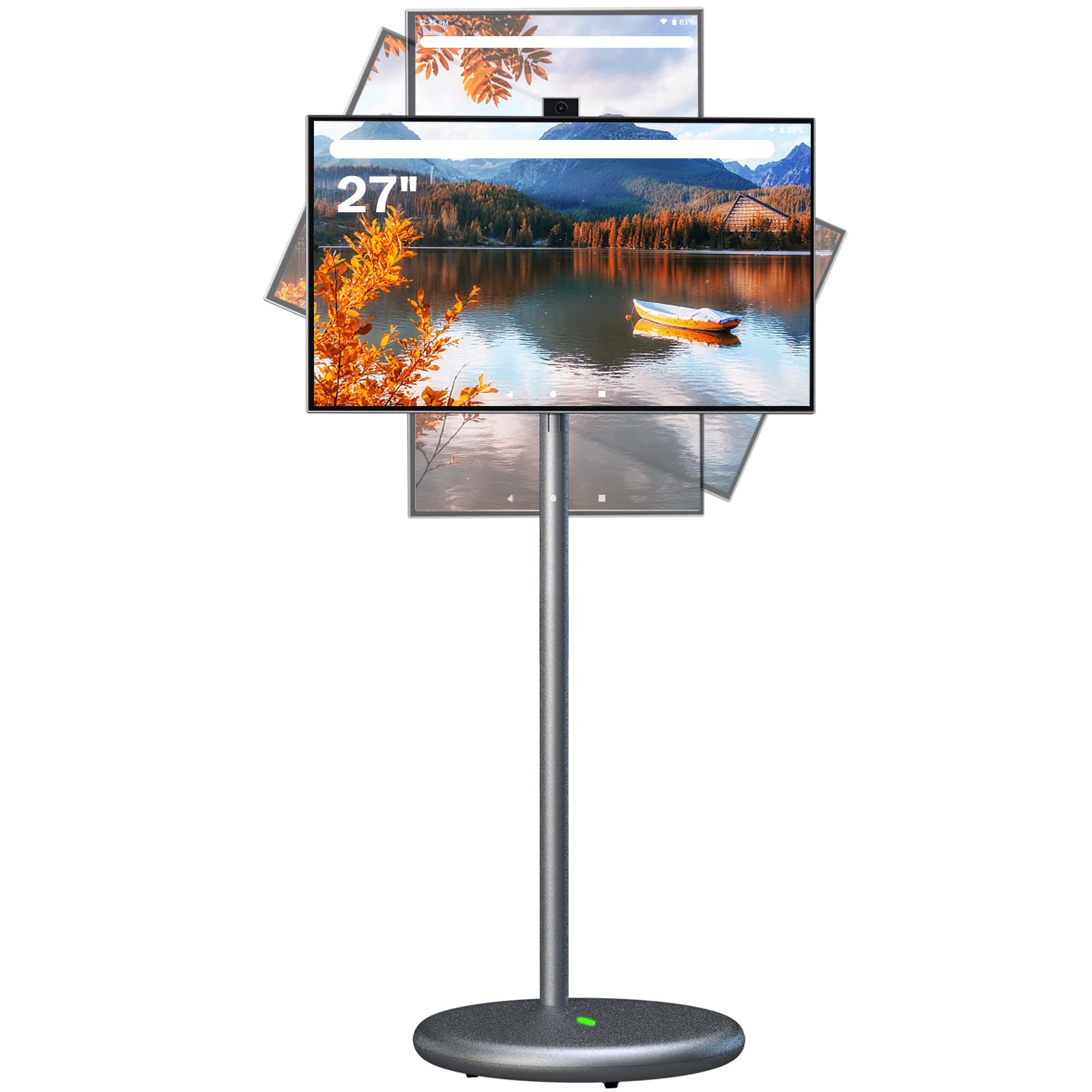 27" FHD Portable Smart TV,6GB+128GB Storage Android 13 Touch Monitor（Gray）