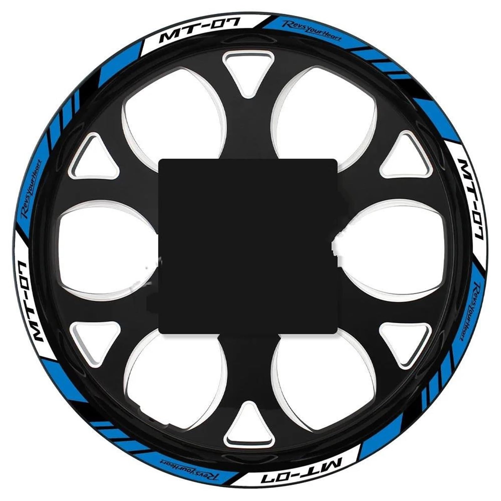 Motorcycle Wheel Sticker Hub Decals Rim Stripe Tape for Yamaha MT07 MT-07 Mt 07(Color4)