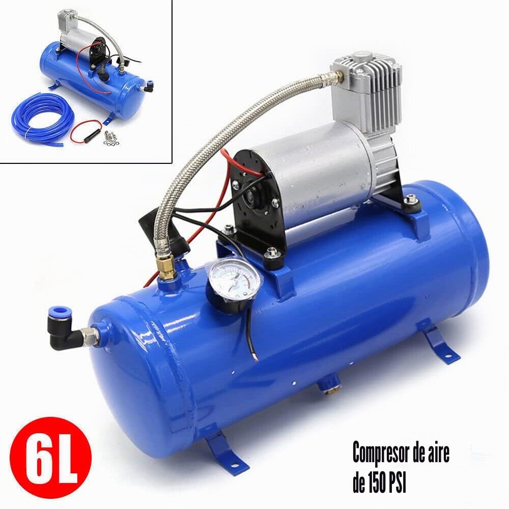 Compresor de aire de 12 V con depósito de 6 litros para bocina de aire