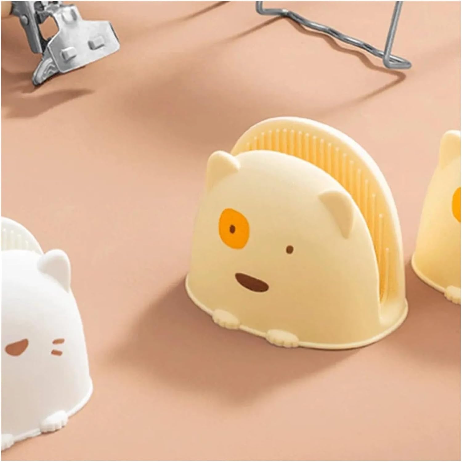 Cartoon Silicone Oven Mitts, Compatible with ABZF, 4PCS Non Slip Insulated Mini Baking Gloves