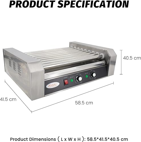 Vista 12 de Hakka - Parrilla comercial para perros calientes con 7 rodillos